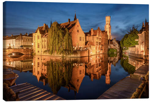Canvas print View from Rosenkranzkai in Bruges