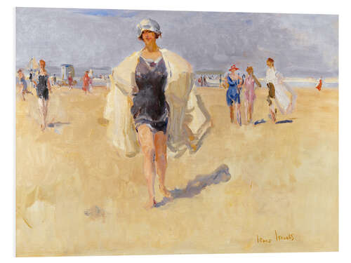 Foam board print Lady on the beach of Viareggio