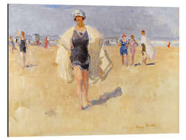 Magnettafel Dame am Strand von Viareggio