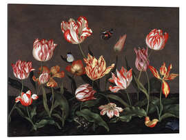 Aluminium print Still life with tulips