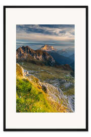 Gerahmter Kunstdruck Gewundene Bergstraße