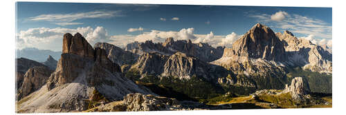 Acrylic print Rugged panorama of the Dolomites