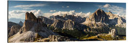 Alubild Schroffes Panorama der Dolomiten