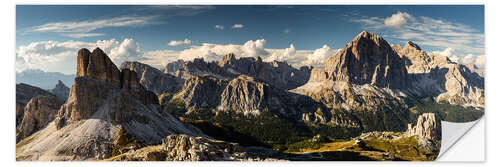 Vinilo para la pared Panorama accidentado de los Dolomitas