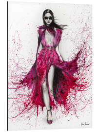 Aluminium print Expressive in pink