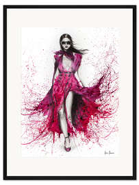 Gerahmter Kunstdruck Expressiv in Pink