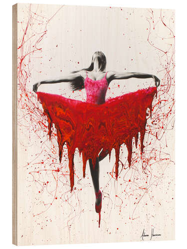 Wood print Moral Heart Dance
