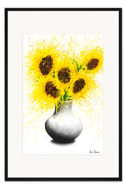 Gerahmter Kunstdruck Sonnenblumen