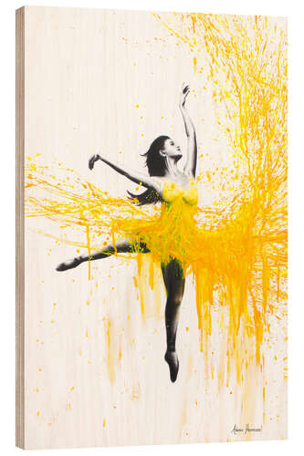 Wood print Sunflower Dance