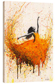 Hout print Tangelo Fire Dance