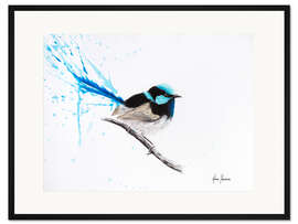 Gerahmter Kunstdruck Verträumter Zaunkönig 