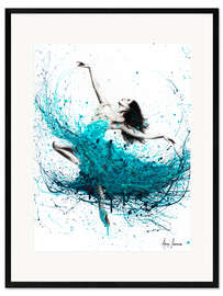Ingelijste kunstdruk Golven van een ballerina