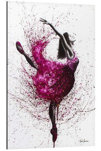 Aluminium print Red wine ballet