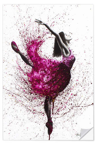 Sticker mural Ballet de vin rouge