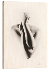 Wood print Arms Nude Study 55