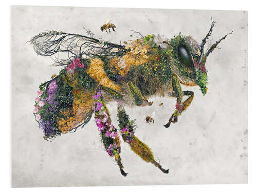 Foam board print honeybee