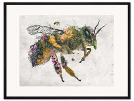 Gerahmter Kunstdruck Honigbiene