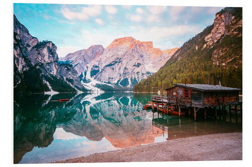 Tableau en PVC Lago di Braies, Dolomites