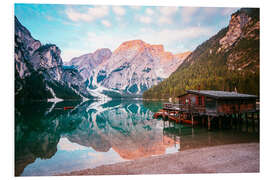 Foam board print Dolomites Lake Braies