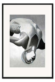 Gerahmter Kunstdruck Kunstspringen in den 50ern