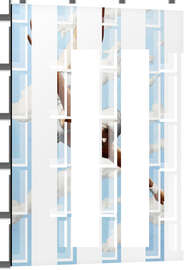 Magnettafel Kunstspringerin in den Wolken