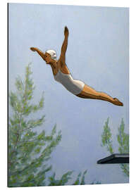 Magnettafel Kunstspringerin mit Bäumen