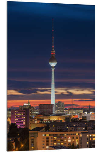 Obraz na aluminium Berlin TV tower at night