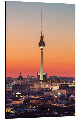 Cuadro de aluminio Berlin TV tower after sunset