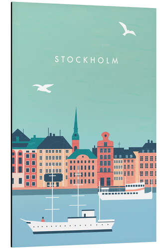 Print på aluminium Illustration Stockholm