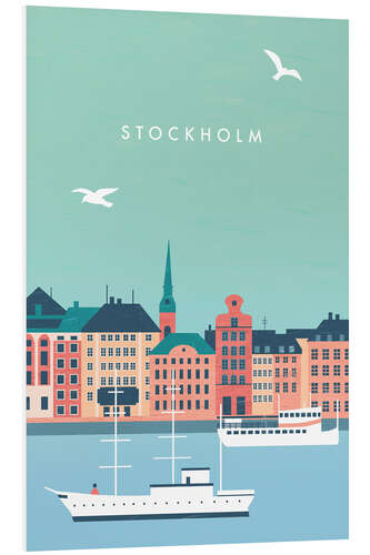 Foam board print Illustration of Stockholm