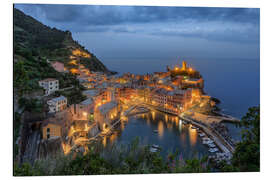 Alubild Vernazza am Abend, Cinque Terre