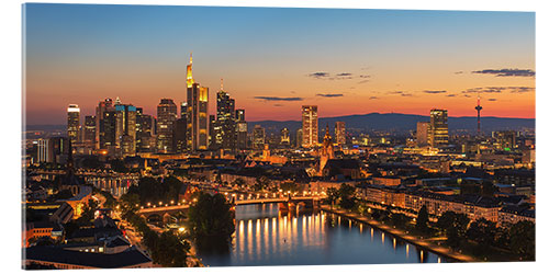 Quadro em acrílico Frankfurt skyline panorama