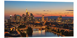 Print på skumplade Frankfurt skyline panorama