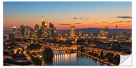 Naklejka na ścianę Frankfurt skyline panorama