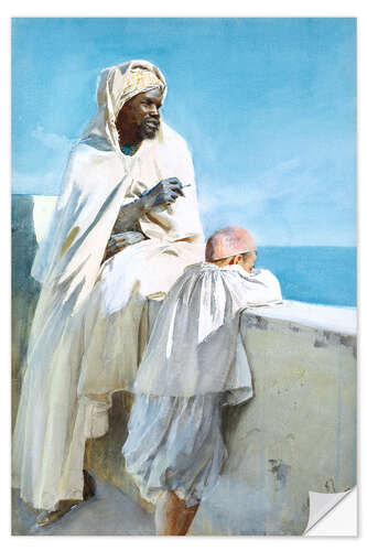Naklejka na ścianę On the terrace, Algiers