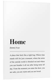 Foam board print Home definition