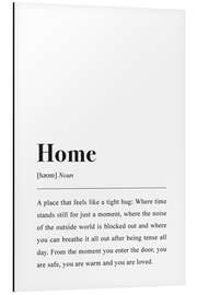 Magnettafel Zuhause Definition (englisch)