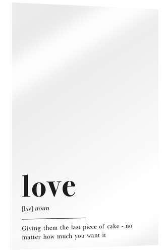 Acrylic print Love definition