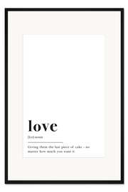 Gerahmter Kunstdruck Liebe Definition (englisch)