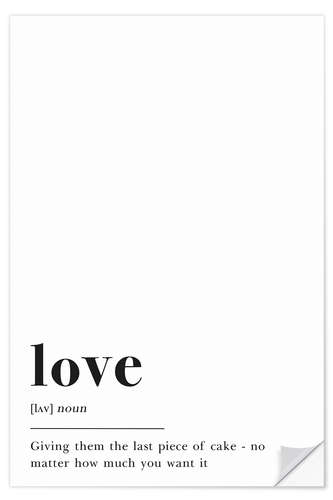 Wall sticker Love definition