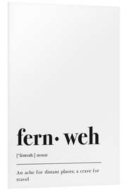 Hartschaumbild Fernweh Definition (englisch)