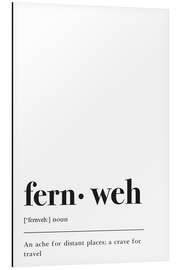 Magnettafel Fernweh Definition (englisch)