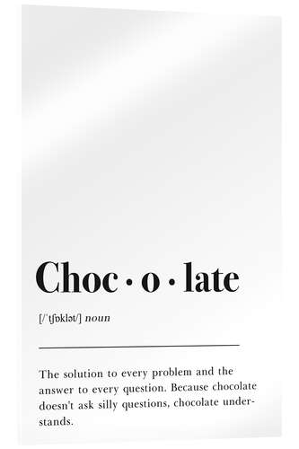 Acrylic print Chocolate definition