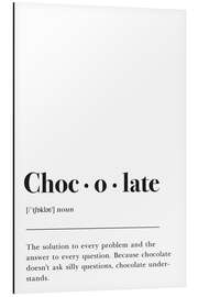 Magnettafel Schokolade Definition (englisch)