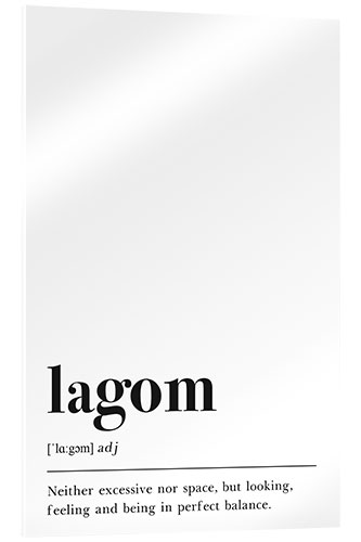 Acrylic print Lagom definition