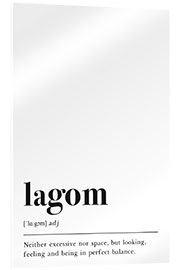 Acrylglasbild Lagom Definition (englisch)