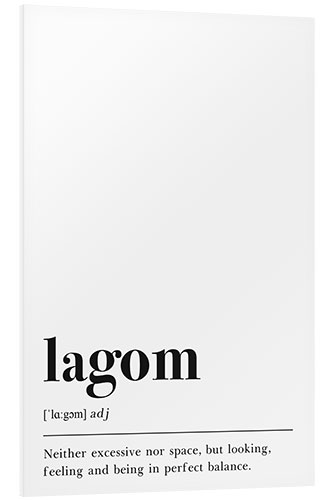 Quadro em PVC Lagom, definição (inglês)