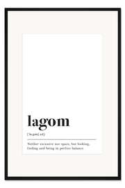 Gerahmter Kunstdruck Lagom Definition (englisch)