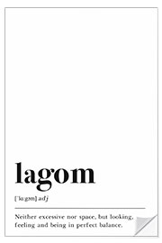 Wall sticker Lagom definition