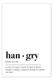 Kunstwerk  Hangry definitie (Engels) - aemmi
